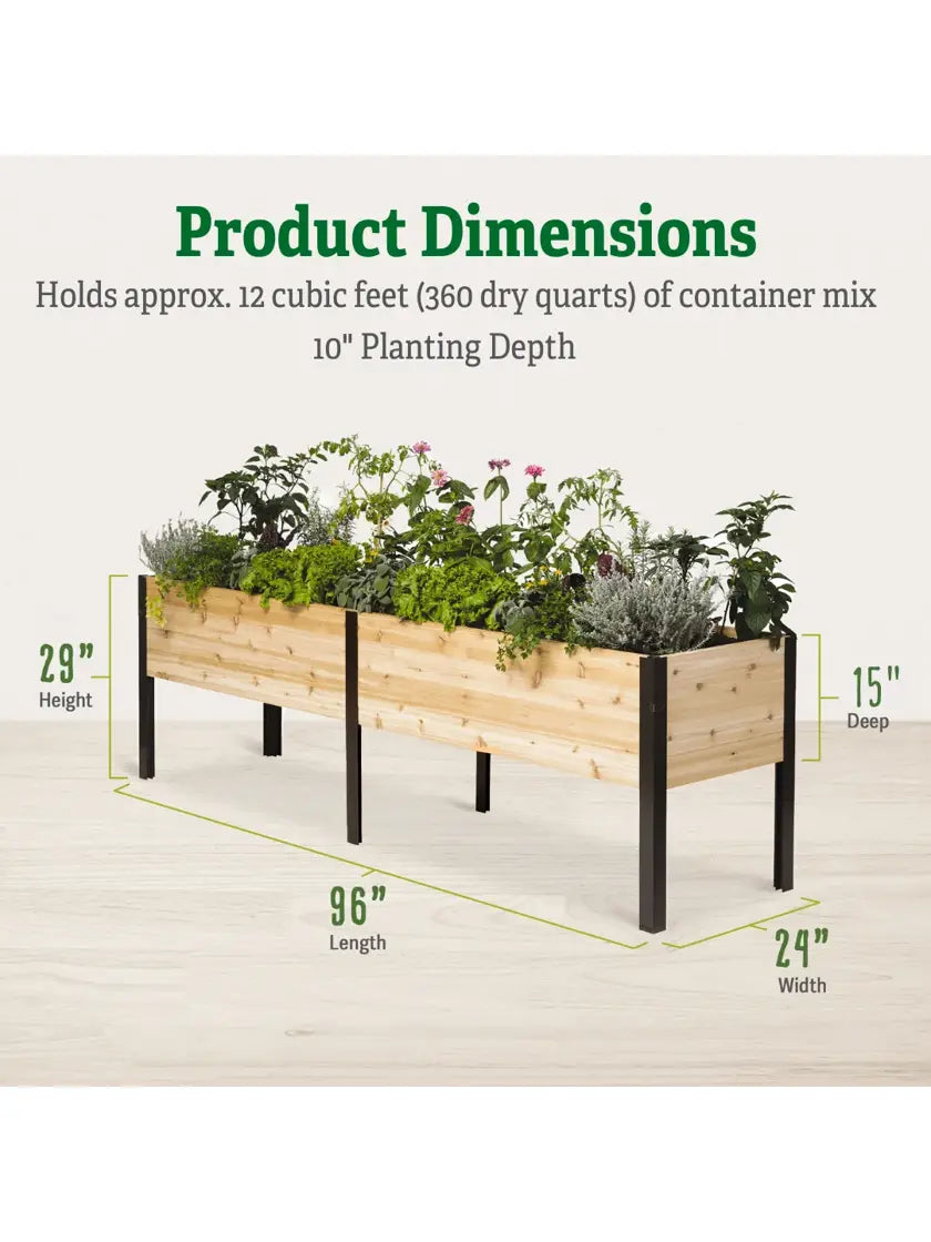 Elevated Cedar Planter Box, 2' x 8' Elevated Cedar Planter Box, 2' x 8'