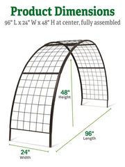 2’ x 8’ Arch Trellis for Planter Boxes