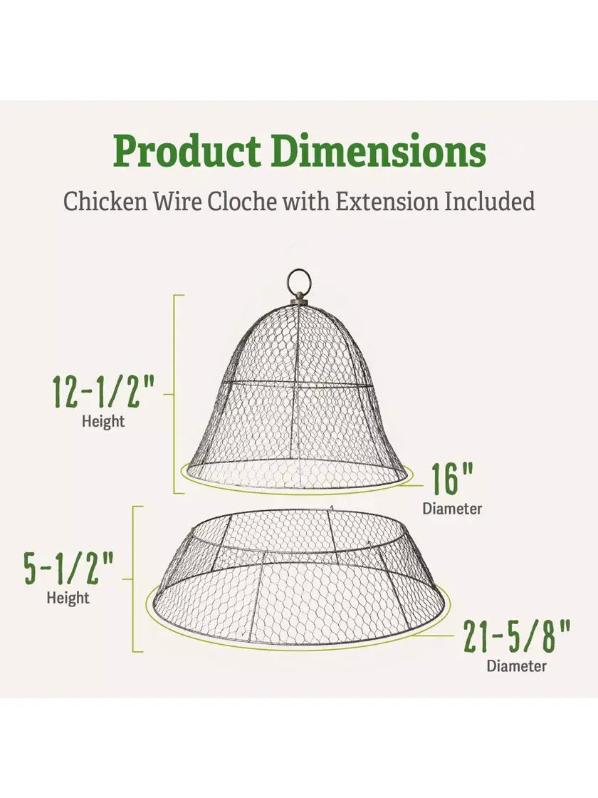 Chicken Wire Cloche with Extension